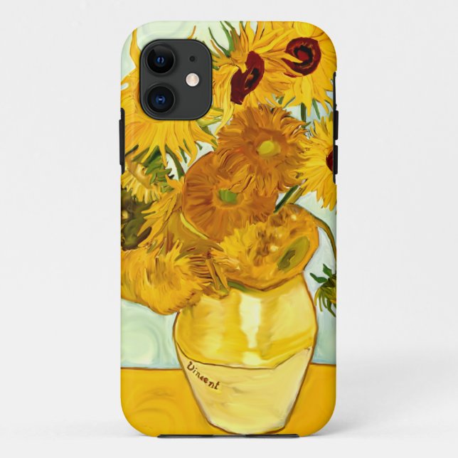 Coques Case-Mate iPhone Le tournesol jaune de Vincent van Gogh peignant (Dos)