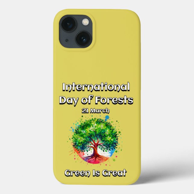 Coques Case-Mate iPhone Le vert est super. Journée internationale des forê (Verso)