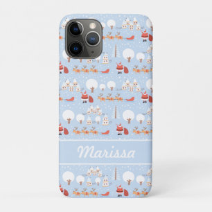 Case-Mate iPhone Case Le village de Noël de Père Noël et le renne amu