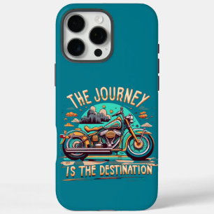 Coques iPhone 16 Pro Max Le voyage est la destination : moto vintage
