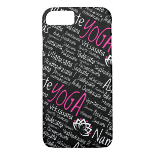 Coque iPhone 7 Le yoga pose des noms Sanskrit Namaste d'Asanas