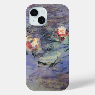 Coque Pour iPhone 15 L'EAU MENSONNE EN BLEU ROSE PAR Claude Monet