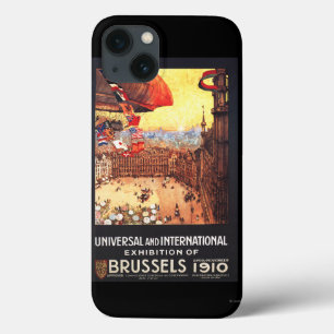 iPhone 13 Coque Lebaudy Airship with World Flags at Expo