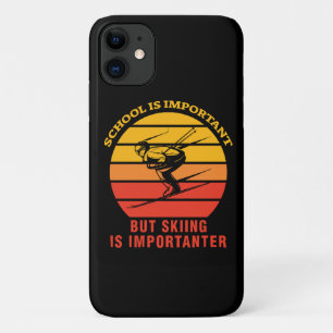 Case-Mate iPhone Case L'école est importante mais le ski est encore plus