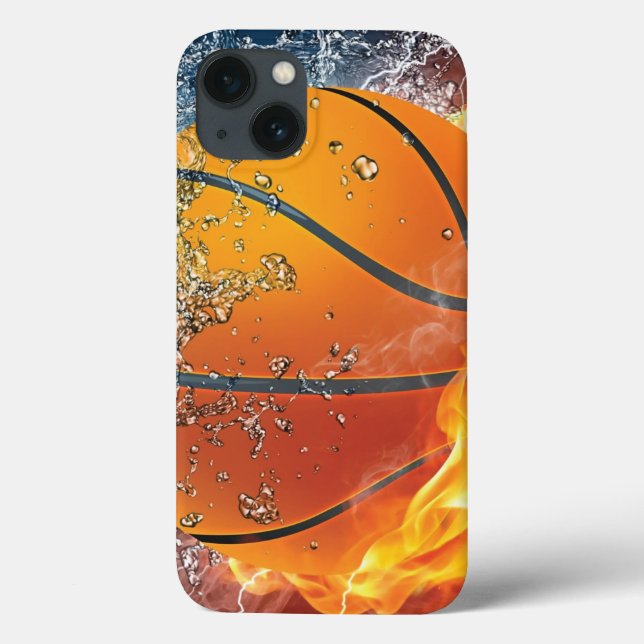 Coques Case-Mate iPhone Lecteur de ballon de basket flamboyant (Verso)