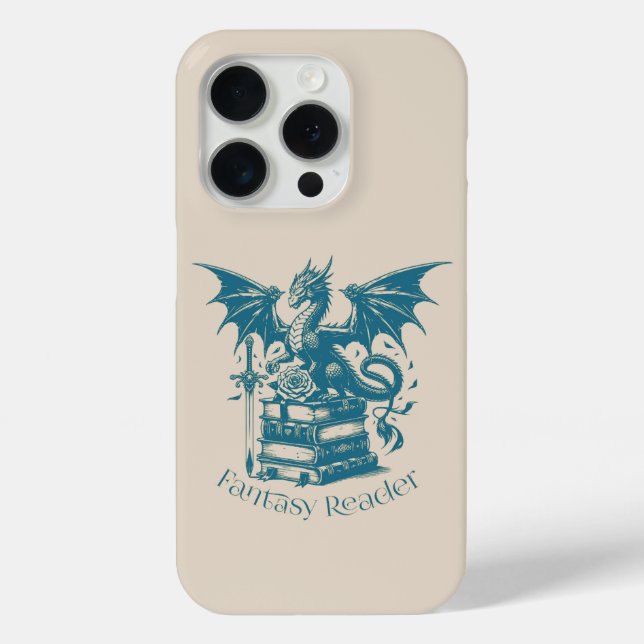 Coques Case-Mate iPhone Lecteur d'Imaginaire Dragon and Books (Verso)