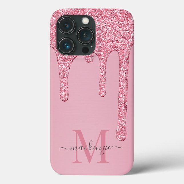 Coques Case-Mate iPhone Lecteurs de Parties scintillant de verre rose vif (Verso)