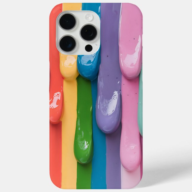 Coques Case-Mate iPhone Lecteurs de peinture Rainbow Bold (Verso)