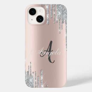 Coque Pour iPhone 14 Lecteurs Parties scintillant argent moderne, Or Ro