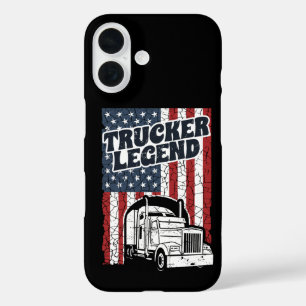 Coque Pour iPhone 16 Légende de routier Drôle de conducteur de semi-rem