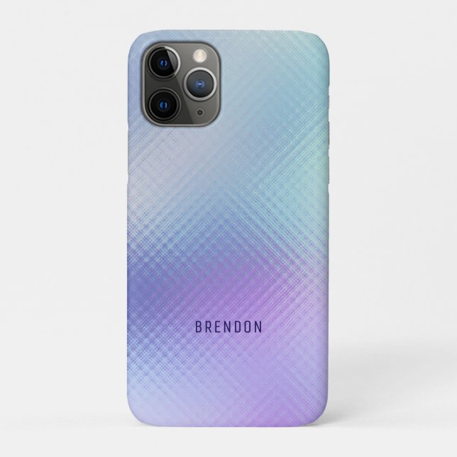 Coques Case-Mate iPhone Léger bleu Iridescente fausse texture de verre (Dos)