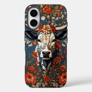 Coque Pour iPhone 16 L'Élégante Vache Nguni William Morris Inspiré