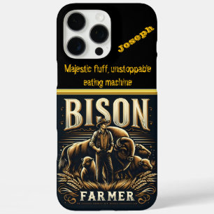 Coques iPhone 16 Pro Max L'éleveur de bisons tend vers son troupeau au couc