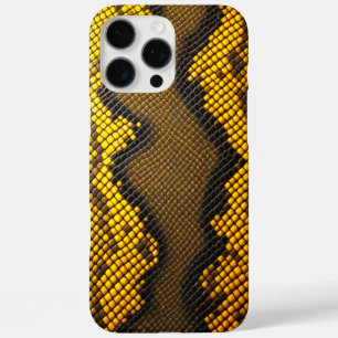 Coques iPhone 16 Pro Max Lemon Luxe : Conception de serpent jaune