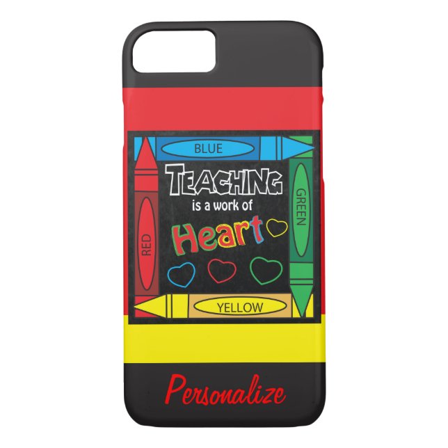 Coques Case-Mate iPhone L'enseignement est un travail de coeur (Dos)