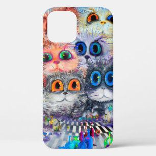 Case-Mate iPhone Case L'ensemble des portraits de chats arrière - plan a