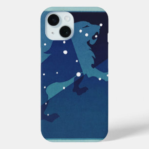 Coque Pour iPhone 15 Leo Lion Constellation Astrologie Zodiaque Vintage