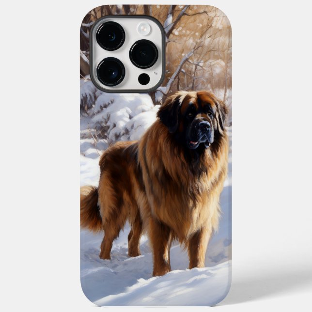 Coques Case-Mate iPhone Leonberger Laissez tomber la neige Noël (Verso)