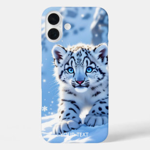 Coques iPhone 16 Plus Léopard bébé neige mignon fantasy