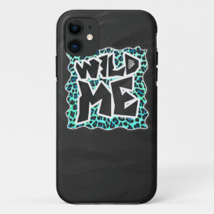 Coques Pour iPhone Léopard noir et Turquoise