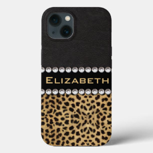 Case-Mate iPhone Case Léopard Spot Rhinestone Diamonds Monogramme