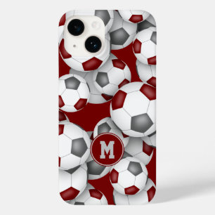 Coque Pour iPhone 14 L'équipe de football gris de Maroon colore le moti