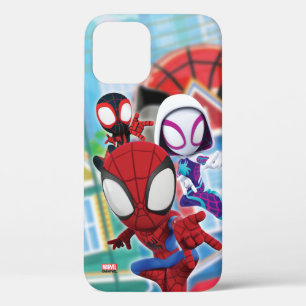 Case-Mate iPhone Case L'équipe Spidey se balançant à travers la ville