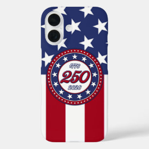 Coque Pour iPhone 16 Les 250 ans d'Amérique avec le drapeau des États-U