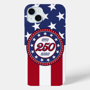 Coque iPhone 15 Mini Les 250 ans d'Amérique avec le drapeau des États-U