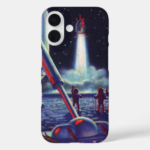 Coque Pour iPhone 16 Les Aliens de science-fiction vintages se déchaîne