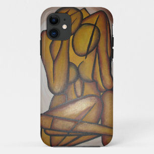 Coque iPhone 11 Les Amateurs Abstraits Art Contemporain En Ocre Et