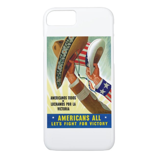 Coques Case-Mate iPhone Les Américains tous ~ Luttons pour la victoire (Dos)