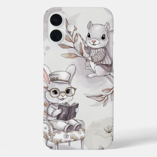 Coques Case-Mate iPhone Les amis de la forêt à l'étude (Verso)
