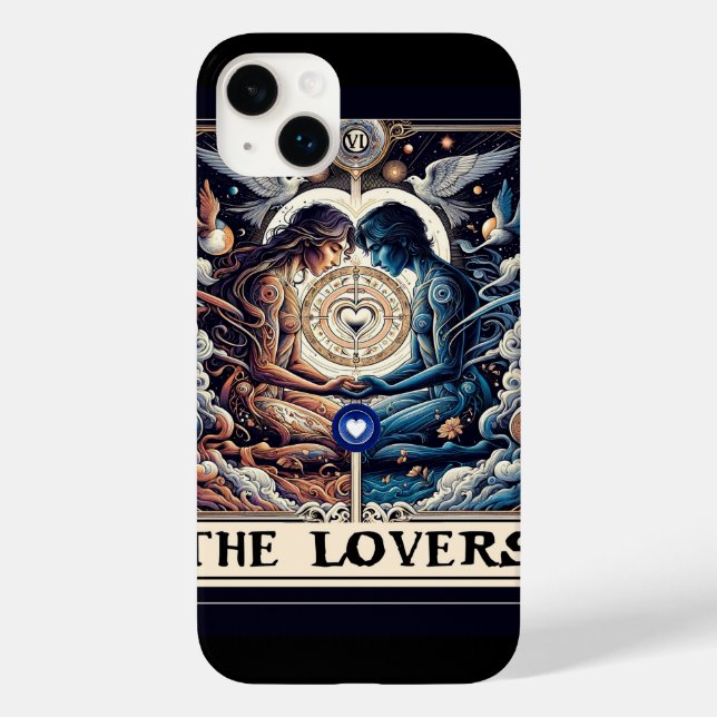 Coques Case-Mate iPhone LES AMOUREUX Tarot Céleste Homme & Femme Âmes (Verso)