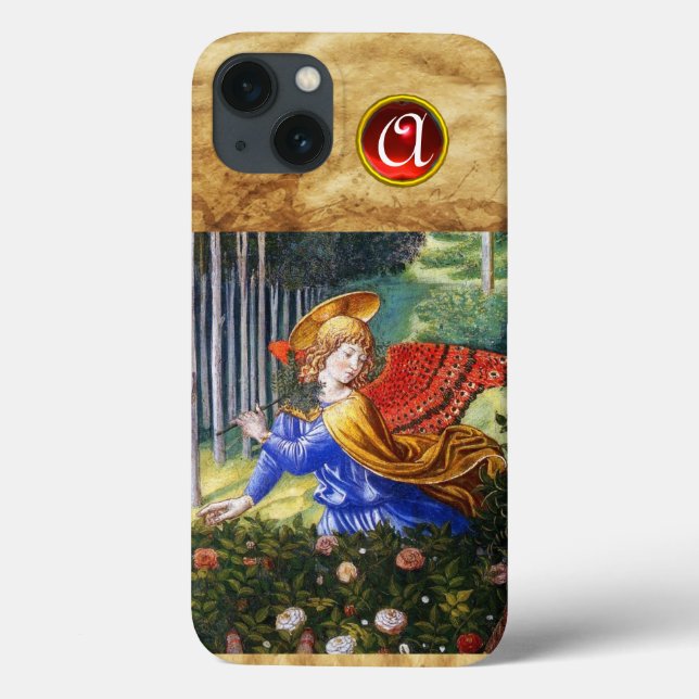 Coques Case-Mate iPhone Les anges rassemblent les fleurs dans un paysage c (Verso)