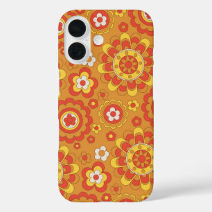 Coque Pour iPhone 16 les années 70 Floral Retro