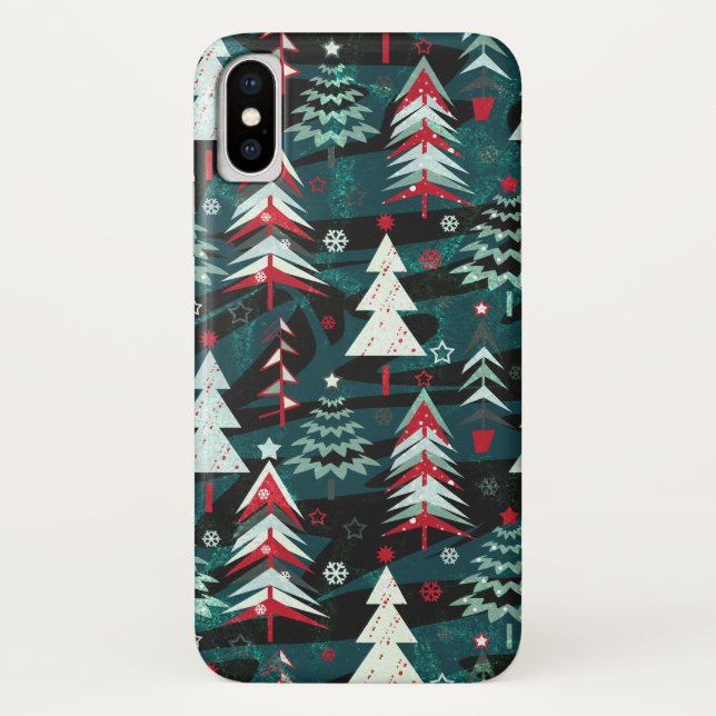 Coques Case-Mate iPhone Les arbres de Noël. (Dos)