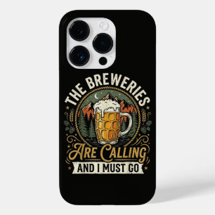 Coque Pour iPhone 14 Pro Les brasseries appellent et je dois y aller
