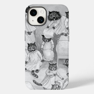 Coque Pour iPhone 14 Les chatons de Louis Wain dans le dortoir