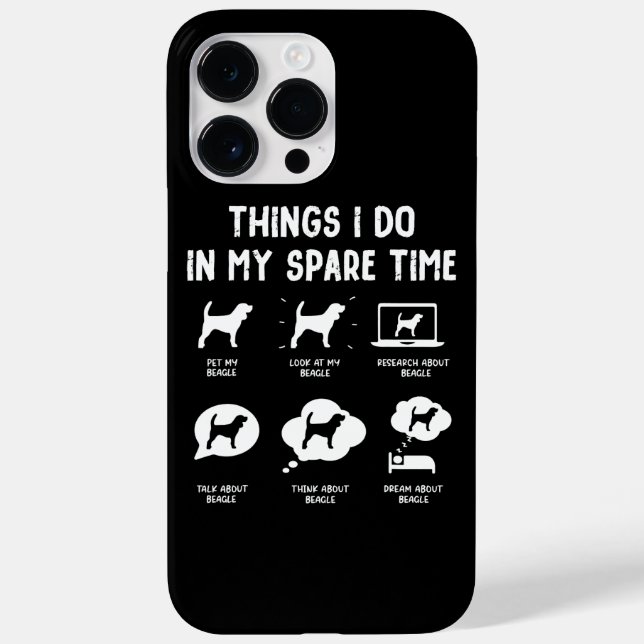 Coques Case-Mate iPhone Les choses beagles font gagner du temps/ Beagle am (Verso)