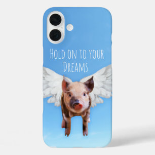 Coques iPhone 16 Plus Les cochons drôles pourraient voler Accrochez-vous