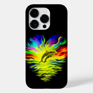 Coque Pour iPhone 14 Pro Les dauphins sous le soleil