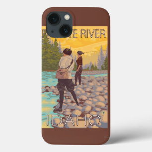 Case-Mate iPhone Case Les femmes pilotent la pêche - rivière de Payette,
