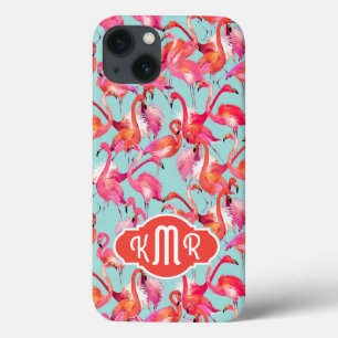Coques Pour iPhone Les Flamants roses d'aquarelle ont recueilli le