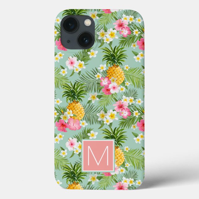Coques Case-Mate iPhone Les Fleurs tropicales | Add Your Initial (Verso)