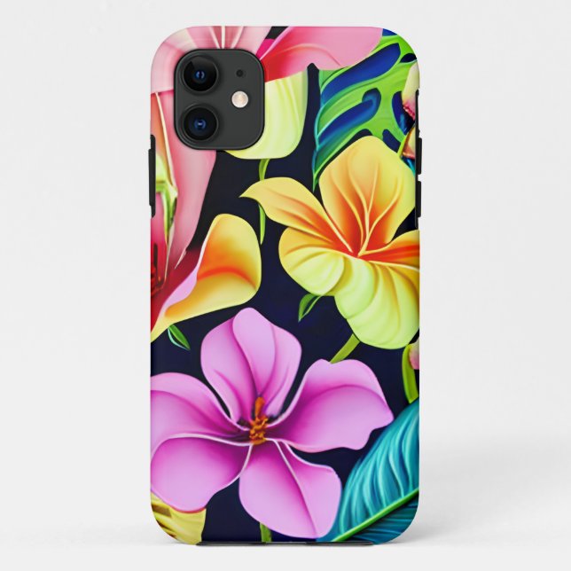 Coques Case-Mate iPhone Les fleurs tropicales hawaïennes (Dos)