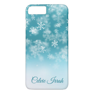 Coques Pour iPhone Les flocons de neige élégants ont personnalisé 