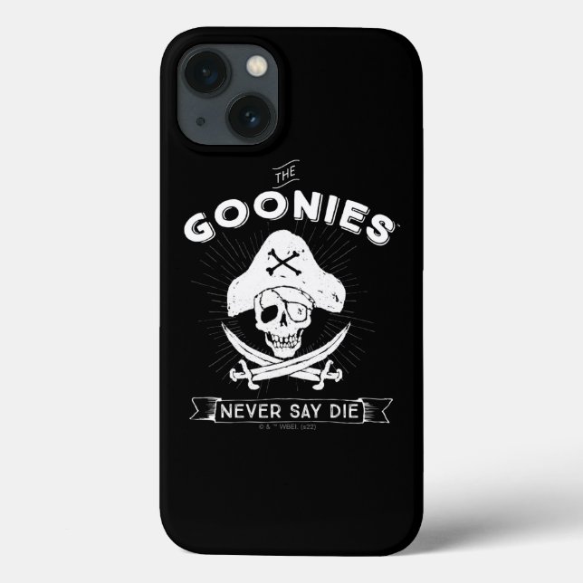 Coques Case-Mate iPhone Les Goonies "Ne jamais dire mourir" Pirate Badge (Verso)