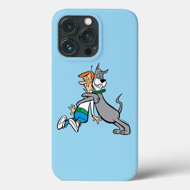 Coques Case-Mate iPhone Les Jetsons | George & Astro Hug (Verso)