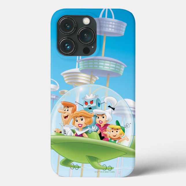 Coques Case-Mate iPhone Les Jetsons | La Voiture Volante Familiale (Verso)